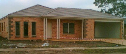 Finished brickwork to the NE